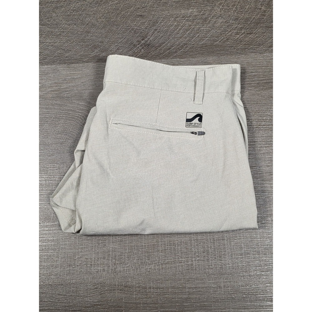 Surf Style Performance Shorts 34 Mens Mid Rise Flat Front Pocket Regular Fit